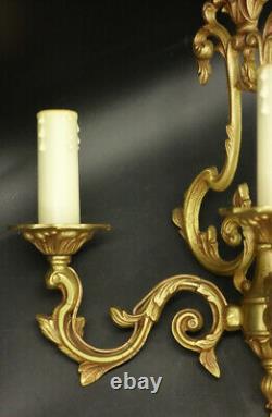 Pair Of Sconces Cage, Louis XV Style Bronze French Antique