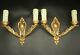Pair Of Sconces Louis Xv Style Bronze French Antique