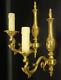 Pair Of Sconces Louis Xv Style Lumalux Paris Bronze French Antique