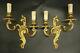 Pair Of Sconces Louis Xv Style Petitot France Bronze French Antique