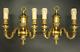 Pair Of Sconces Louis Xvi Style Bronze French Antique