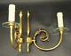 Pair Of Sconces Louis Xvi Style Bronze & Glass French Antique