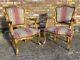 Pair Of Vintage French Louis Xvi Style Gilt Wood Armchairs Chairs C1950/60