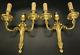 Pair Sconces Torch Urn Decor Louis Xvi Style Era 19th Bronze French Antique