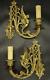 Pair Sconces Winged Woman Louis Xvi Style Early 1900 Bronze French Antique