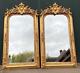 Pair Of 20th Century French Louis Xvi Style Gold Leaf Full-length Wood Mirrors