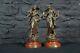 Pair Of Antique French Spelter Figures By Louis Moreau
