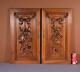 Pair Of Antique Louis Xvi Style French Walnut Wood Panels With Music/arts Theme