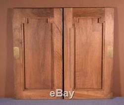 Pair of Antique Louis XVI Style French Walnut Wood Panels with Music/Arts Theme