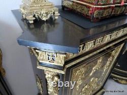Pair of Cabinet Louis XIV stamped Béfort in Boulle marquetry 19th perfect condit