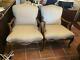 Pair Of Drexel Heritage French Louis Xv Style Wide Seat Bergere Lounge Chair