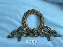 Pair of French gilt bronze antique furniture frame ornaments Louis seize