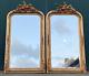 Pair Of Vintage French Louis Xvi Style Full-length Floor Mirrors In Gold Finish