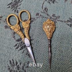 Paire de Ciseaux Anciens Début XIXè Poinçon ANTIQUE FRENCH Scissors Early 19thC