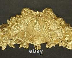 Pediment Love Decor Louis XVI Style Early 1900 Bronze French Antique