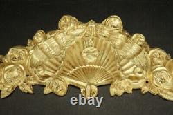 Pediment Love Decor Louis XVI Style Early 1900 Bronze French Antique