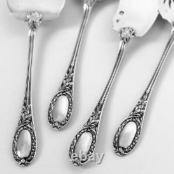 Puiforcat French Sterling Silver Dessert Hors D'oeuvre Set, Box, Neoclassical