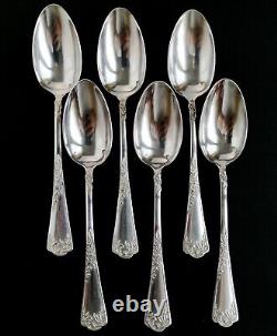 Puiforcat Louis XV Antique French Sterling Silver Tea Spoons Set Rococo Dessert