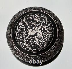 RARE FRENCH King Louis Philippe I SOLID SILVER MOUNTED BLACK ENAMEL SNUFF BOX