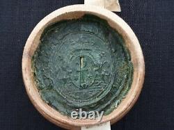 RARE Royal French Wax Seal Box Royalty Nobility Document King Louis XVI France