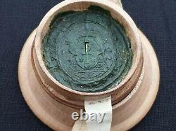 RARE Royal French Wax Seal Box Royalty Nobility Document King Louis XVI France