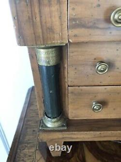 REDUCED? Antique French Louis Phillip Miniature Chest Of Drawers Jewelry Box