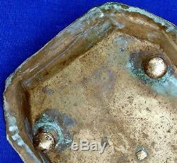 Rare 17th century French Louis 14th brass candle snuffer & tray circa 1700