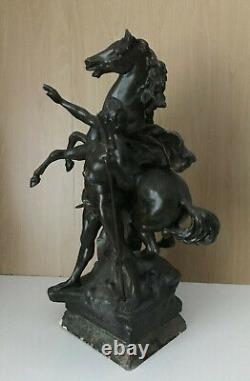 Rare 19th c. Emile Louis Picault Neptune Bronze Statue