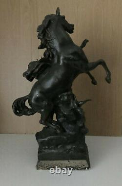 Rare 19th c. Emile Louis Picault Neptune Bronze Statue