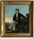 Rare 19thc Antique Oil Painting Portrait Gentleman French Romantism Louis Boilly