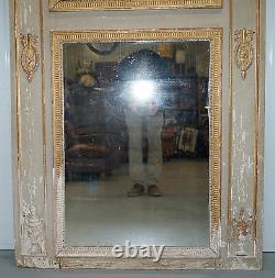 Rare French Louis XVI Period Trumeau Mirror Circa 1760 Romantic Oil Painting