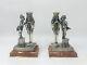 Rare Pair Of Antique French Figural Bronze Candlesticks By Louis Kley