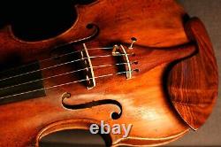 Rare & Superb Antique French 18th C. Violin Made By Louis Guersan In Paris 1745