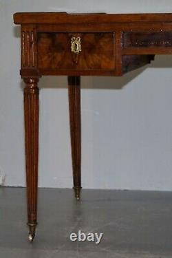 Restored Louis XVI 18th Century Rosewood Walnut Leather Tric Trac Games Table