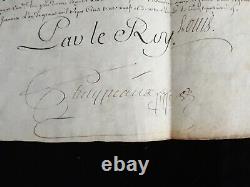 Royalty King Louis XV France Royal French Document Manuscript Vellum Parchment