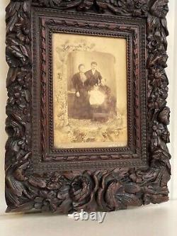 SALE! STUNNING French Louis xvi / Black Forest picture frame carved in wood