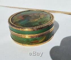 SUPERB FRENCH Louis XV VERNIS MARTIN 18CT GOLD MOUNTED faux TORTOISE SNUFF BOX