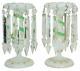 Saint Louis Attr. Glass Lusters (lustres) Candle Holders
