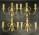Set Of 4 Sconces, Putti With Trumpets, Louis Xv Style Bronze French Antique