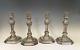 Set Of 4 Antique Silverplate Christofle Louis Duperie French Candlesticks