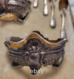Set of beautiful French Antique Silver Salieres in the Louis XV style