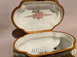 Sevres Box Antique French Louis XVI Porcelain Edouard Garnier Gilded Bronze