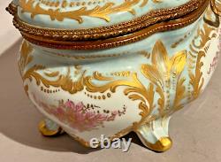 Sevres Box Antique French Louis XVI Porcelain Edouard Garnier Gilded Bronze