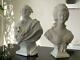 Signed Antique Sevres Marie Antoinette And Louis Xvi Bust