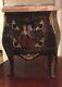 Small French Louis Xv Gilt Bronze Mounted, Hand Painted Marble Top Commode