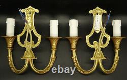 Small Pair Of Sconces Louis XV Style Bronze By Epi Paris French Antique