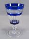 St Louis French Trianon Pattern Cobalt Cut To Clear 4 1/2 Inch Claret Wine