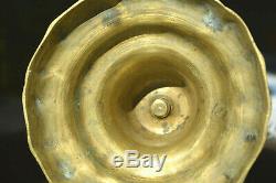 Stunning Antique 18th Century Gilt Bronze French Candlestick Louis XV Scalloped