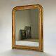 Stunning Antique French Louis Philippe Mirror Gold Gilt Mercury Glass