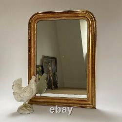 Stunning Antique French Louis Philippe Mirror gold gilt mercury glass